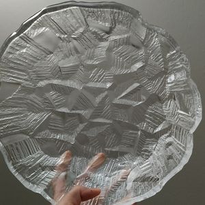 Very beautiful hand cut big glass salad bowl